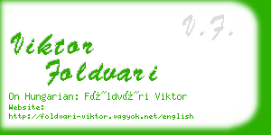 viktor foldvari business card