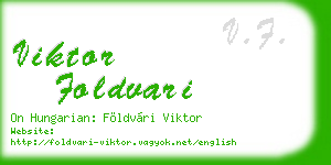 viktor foldvari business card